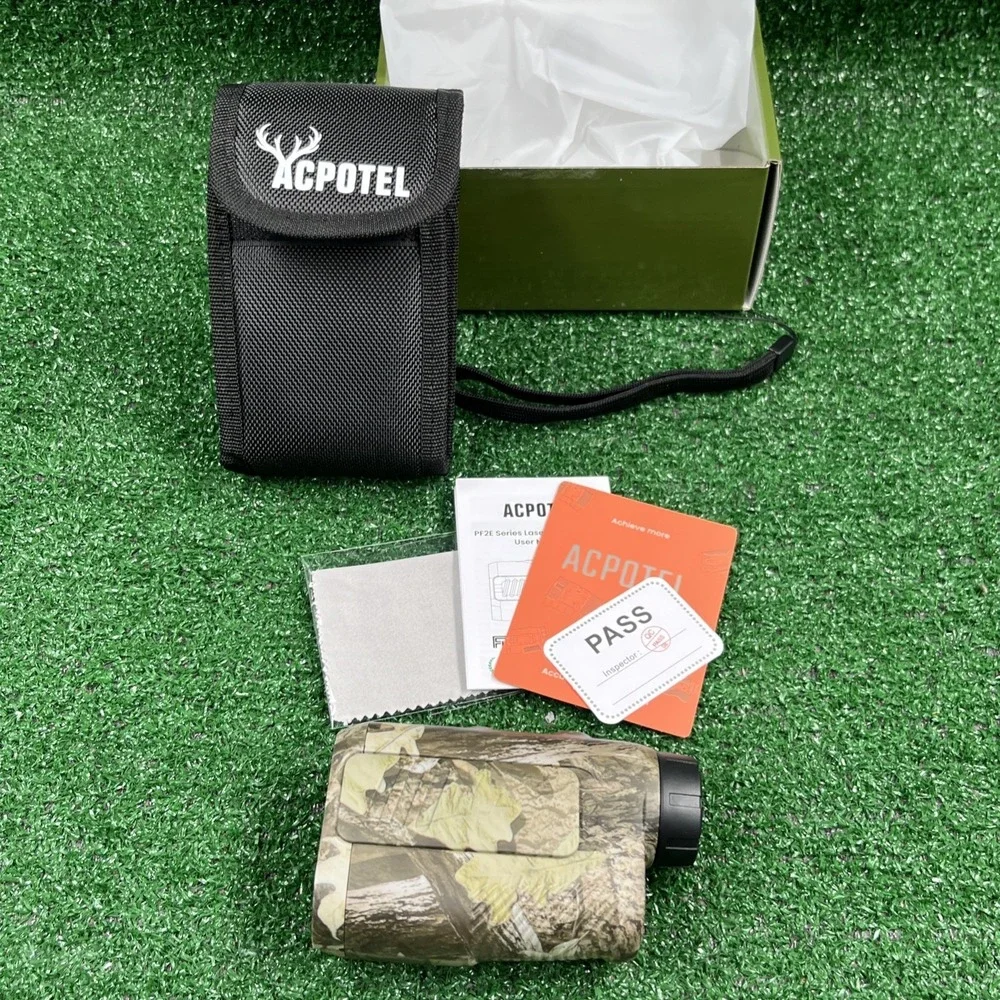ACPOTEL PF2E Camo Rangefinder 1200 yd 6X Compass Case New